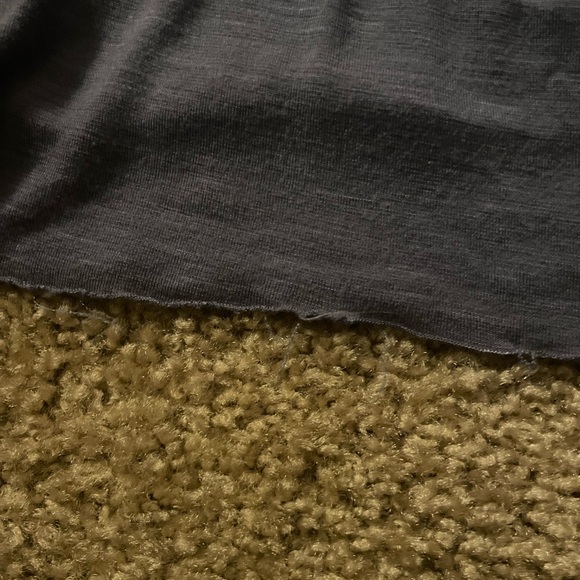 XS Free People Babydoll Empire Waisted Navy Top with Floral Embroidery Detail - Picture 6 of 10